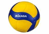 Мяч волейбольный "MIKASA V300W", р.5, синт.кожа (ПУ), 18 пан., оф. парам. FIVB,клееный, бут.кам, желто-синий