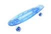 Скейтборд пластиковый  прозрачный со светящимися колесами PLAYSHION FS-LS002  