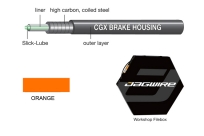 Оплётка троса тормоза 5мм CGX-SL, оранжевая, 30м
