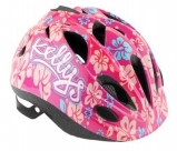 Шлем детский kellys buggie. цвет: розовый. рисунок: цветы. размер: m (52-56cm)