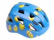 Шлем детский kellys smarty. цвет: синий. рисунок: смайлик. размер: s (51-54см)