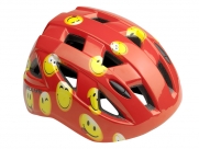 Шлем детский kellys smarty. цвет: красный. рисунок: смайлик. размер: s (51-54см)