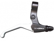 Tektro ручка тормозная cl520-rs правая, под 2 пальца, алюминий, для v-brake и шифтеров rapidfire, чёрн./серебр., 152г/пара, для city/trekking