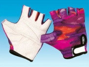 Перчатки без пальцев. материал: белая кожа с наполнителем, лайкра. размер: m
