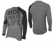 Джерси с длинным рукавом kellys ride your life enduro. материал: полиэстер. цвет: серый, черный. размер: м.