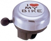 Звонок jh-800al-cp, d:55мм. материал: алюминий/пластик. цвет: серебристый. рисунок: надпись "i love my bike".