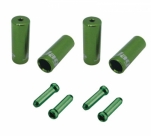 Jagwire наконечники оболочек (10х4мм, 6х5мм) и тросов (4шт.) зелёные. комплект