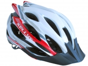 Шлем kellys dynamic. цвет: белый/красный. размер: m/l (58-61cm)