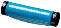 Velo грипсы vlg-918ad3+gel cover, 129 мм, пластик/гель/гелевое покрытие, с 2 грипстопами g1 lock, двусторонние, чёрно-синие, торг.уп