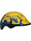 Шлем детский bellelli. цвет: желтый/синий. рисунок: дельфины. размер: м (52-57cm)