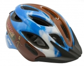 Шлем детский etto bernina knerten. цвет: коричневый, голубой. размер: s/m 52-57см.