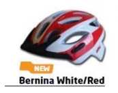 Шлем etto bernina. цвет: белый/красный. размер: xs (46-51см)