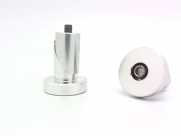 Заглушки руля cap-05, d:31.6х7.0мм, m6х40мм алюминий, серебристые с логотипом pazzaz, пара