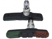 Baradine колодки тормозные mtb-960v для v-brake резьбовые, 72мм, трёхцветные, компаунд стандарта en, в торг.уп.