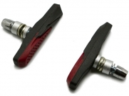 Колодки торм. z-661 для v-brake, резьбовые, 72 мм, чёрно-красные, совместимость: shimano xtr/xt, блистер