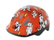 Шлем детский kellys kh-202r. цвет: красный. рисунок: долматинцы. размер: l