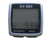 Велокомпьютер ac-880 проводной. 11 функций: скорость /режим сканирования /время /пройденное расстояние/одометр /максимальная скорость /средняя скорость /часы /каденс /счётчик калорий /секундомер. цвет: серебристый