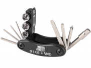 Bike hand yc-279-dn набор инструментов складной: шестигранники 2/2.5/3/4/5/6/8, отвёртки +/-, торцевой ключ 8мм, накидные 8/9/10мм