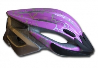 Шлем etto motirolo. цвет: фиолетовый/серебристый. размер: s/m (50-57см)